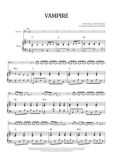 Vampire (arr. Benzaiten Editions)