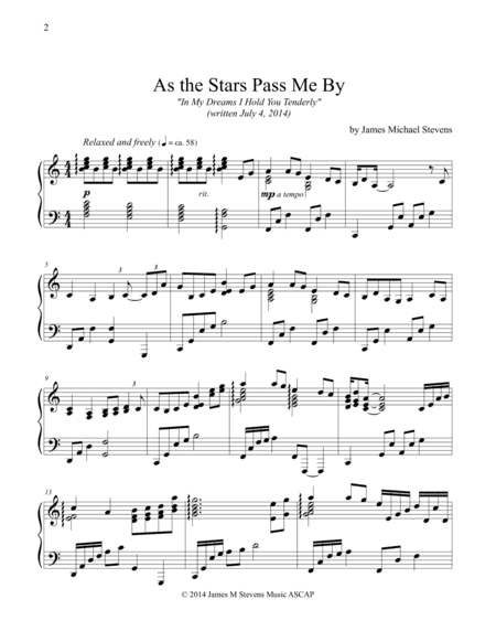 As the Stars Pass Me By