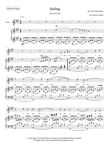 Sailing (arr. Marek Czekala)