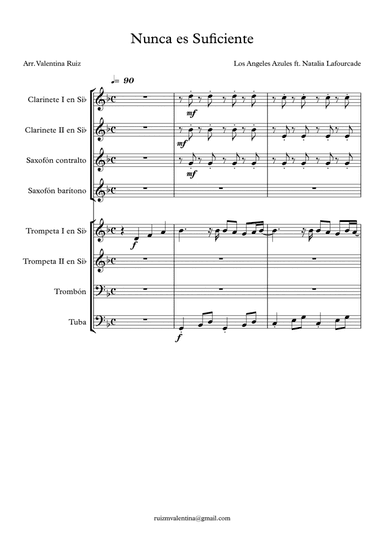 Nunca Es Suficiente (arr. Valentina Ruiz)