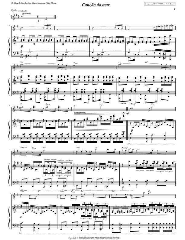 Cancao Do Mar (arr. Juan Carlos Esteve (Gran Coda))