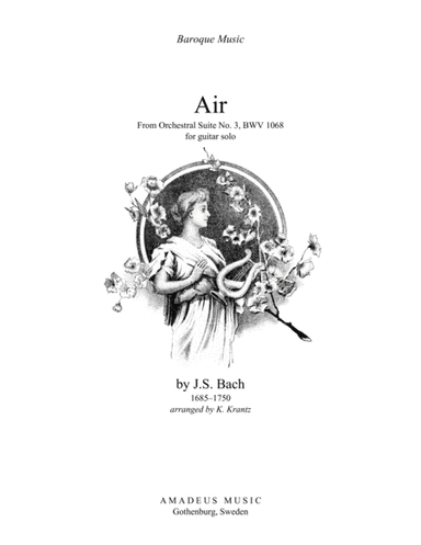 Air (on the G string) BWV 1068 for guitar solo (C Maj) (arr. K. Krantz)