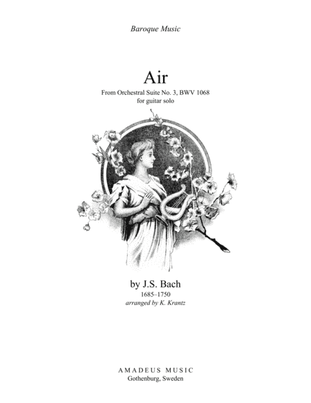 Air (on the G string) BWV 1068 for guitar solo (C Maj) (arr. K. Krantz)