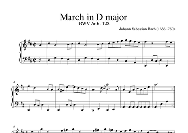 March in D major BWV Anh. 122 (arr. Golden Skull Editions)