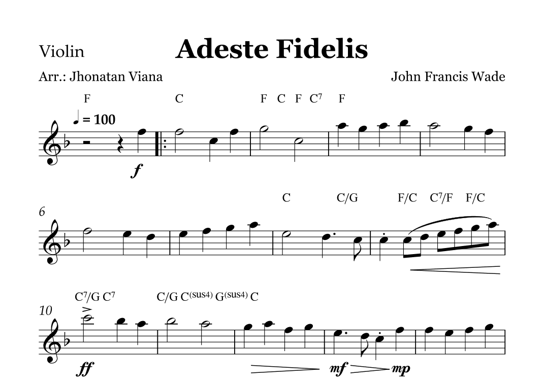 Adeste Fidelis (arr. Jhonatan Lucio Viana)
