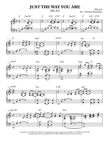 Just The Way You Are (arr. Christian Bennedsen)