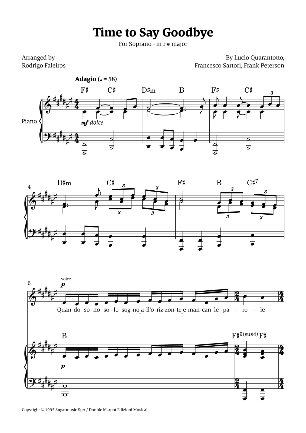 Time To Say Goodbye (arr. Rodrigo Faleiros)