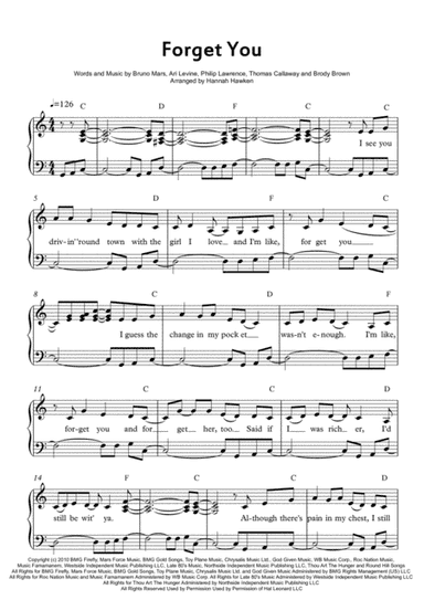 Forget You (arr. Hannah Hawken)