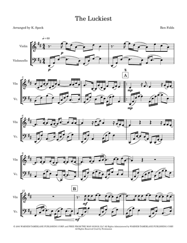 The Luckiest (arr. K. Speck)