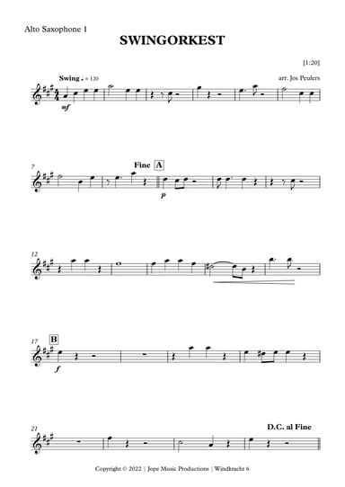Swingorkest (arr. Jos Peulers)