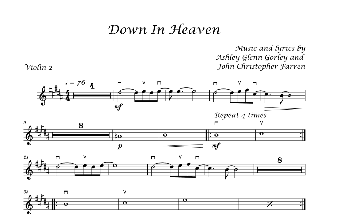 Down In Heaven (arr. David Lartey)