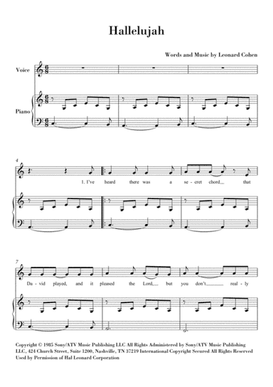 Hallelujah (arr. Ahiva Editions)