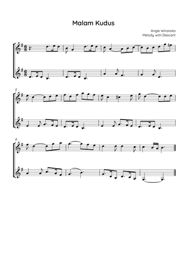 Silent Night with Descant (arr. Angie Wiranata)