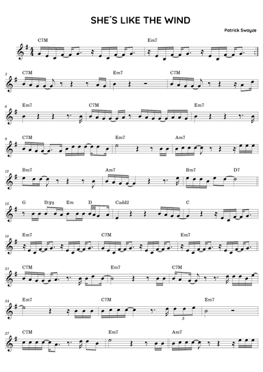 She's Like The Wind (arr. Fake book Guy)