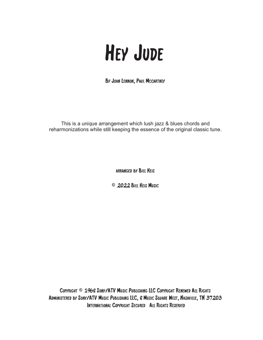 Hey Jude (arr. Bill Keis)