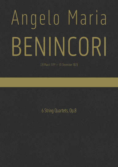 Benincori - 6 String Quartets, Op.8 (arr. J.G. Cucó Barber)