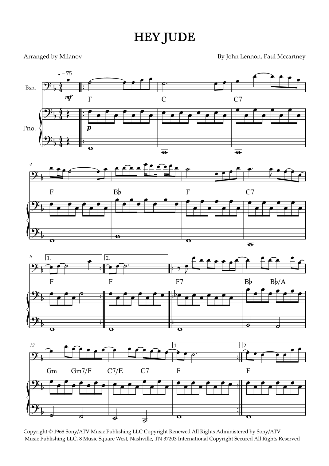 Hey Jude (arr. Milanov)
