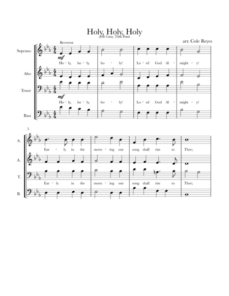Holy, Holy, Holy with Come, Thou Fount
