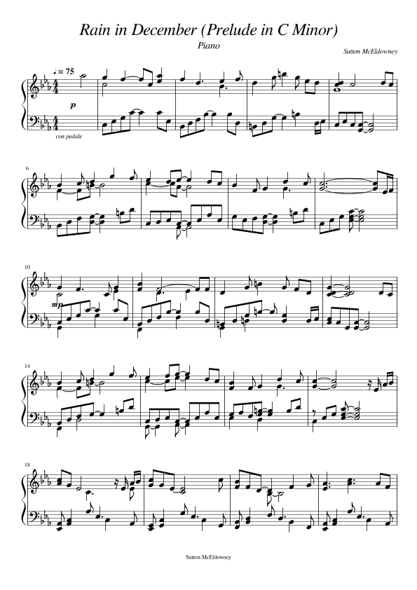 Prelude in C Minor ("Rain in December")