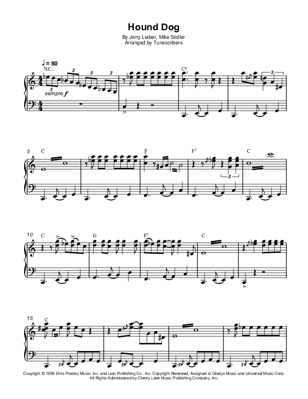 Hound Dog (arr. Tunescribers)