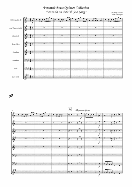 Fantasia on British Sea Songs - Brass Quintet (arr. Kevin P Holdgate)