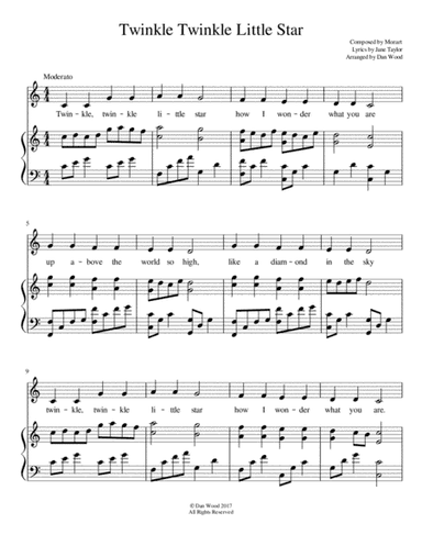 Twinkle Twinkle Little Star (arr. Dan Wood)