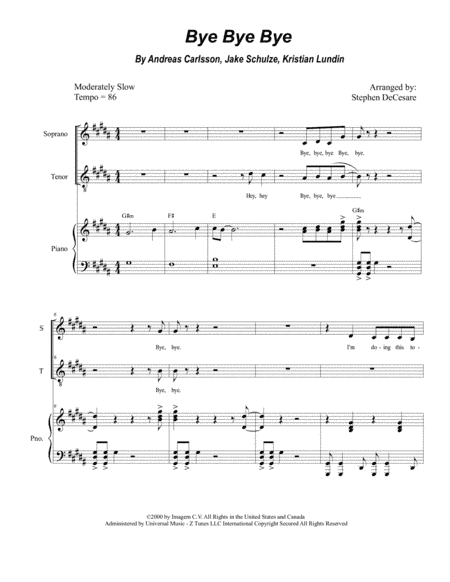 Bye Bye Bye (arr. Stephen DeCesare)