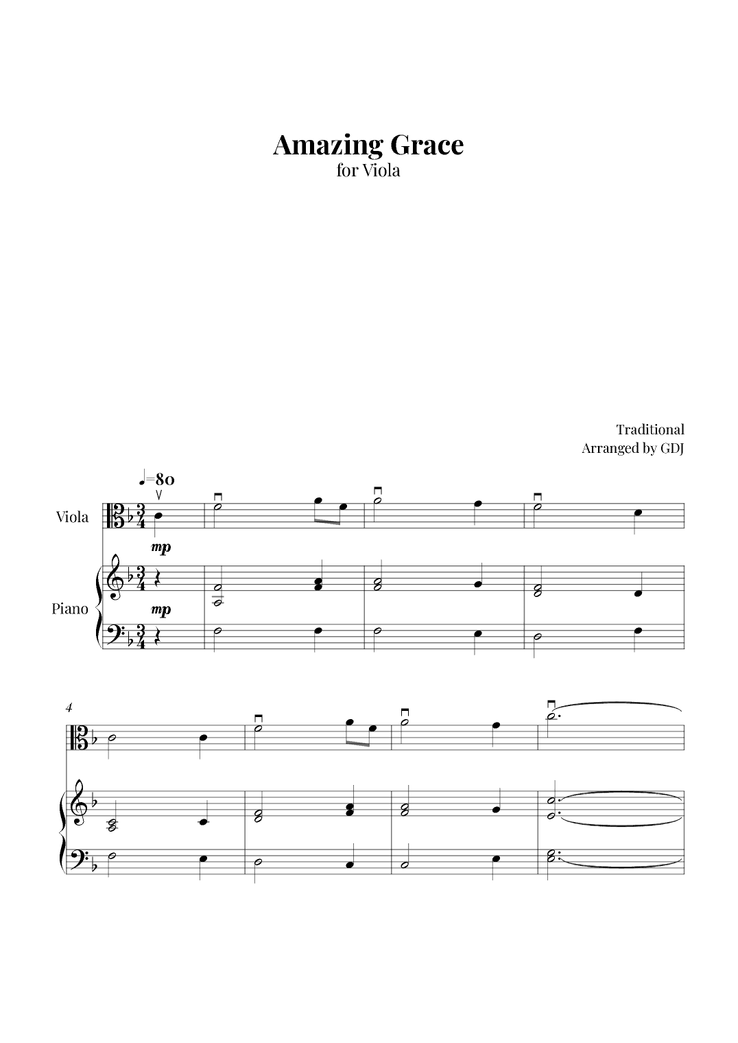 Amazing Grace (arr. GDJ)