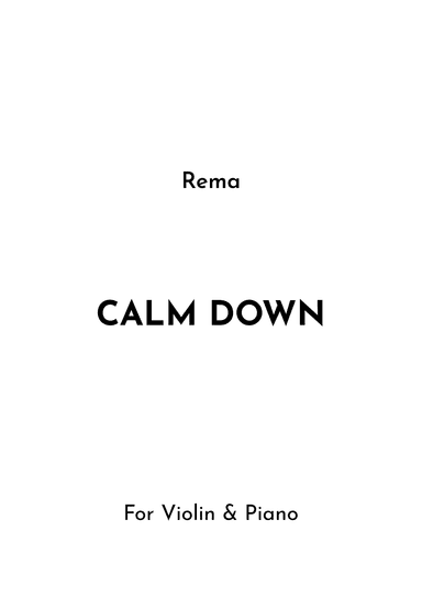 Calm Down (arr. Jireh J.)