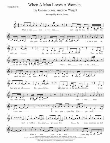 When A Man Loves A Woman (arr. Kevin Busse)