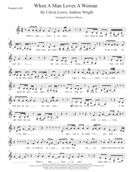 When A Man Loves A Woman (arr. Kevin Busse)
