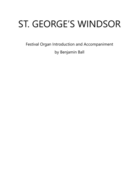 Come, Ye Thankful People, Come (St. George's Windsor) (arr. Benjamin Ball)