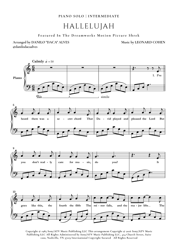 Hallelujah (arr. Danilo "Daca" Alves)