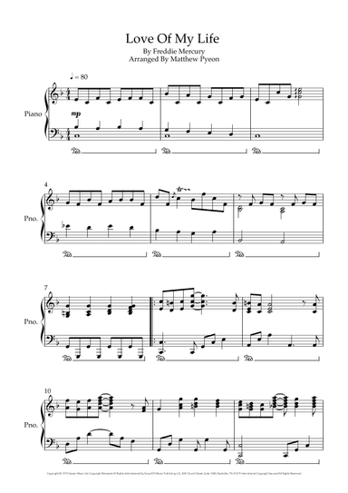 Love Of My Life (arr. Matthew pyeon)