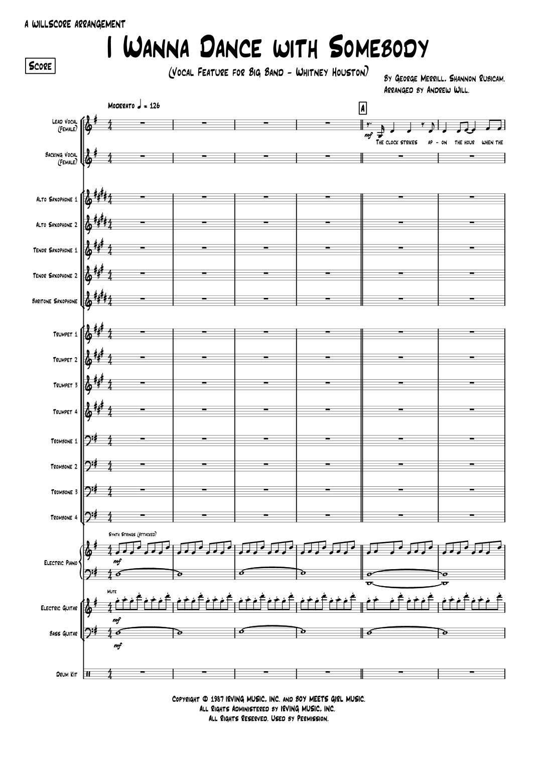 I Wanna Dance With Somebody (arr. Andrew Will)
