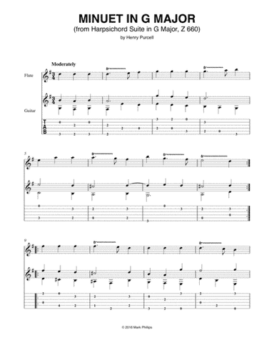 Minuet in G Major (from Harpsichord Suite in G Major, Z 660) (arr. Mark Phillips)