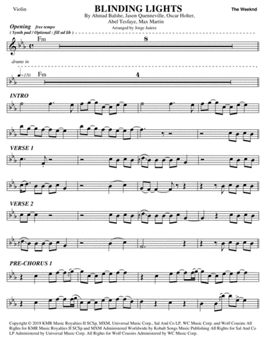 Blinding Lights (arr. Jorge Juárez)