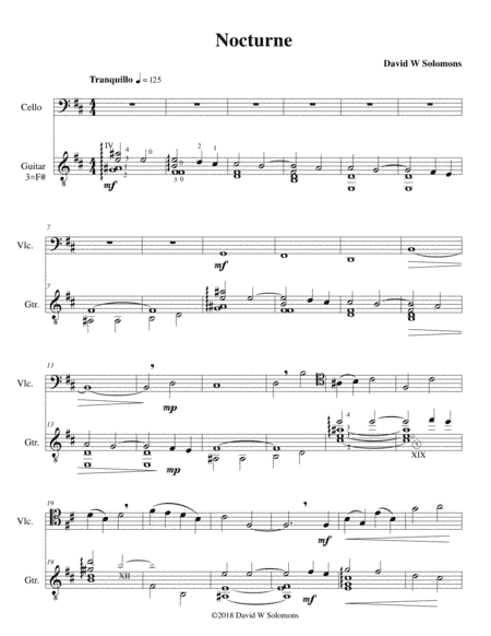 Nocturne for cello and guitar