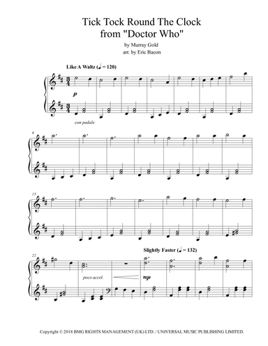 Tick Tock Round The Clock (arr. Eric Bacon)