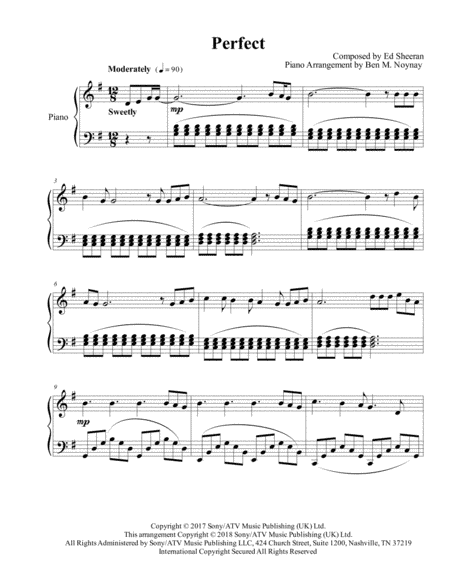 Perfect (arr. Ben M. Noynay)