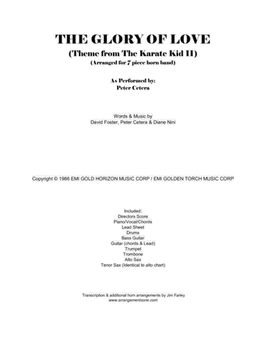 Glory Of Love (arr. Jim Farley www.arrangementsone.com)