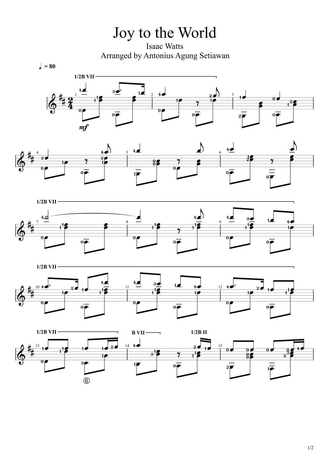 Jo to the World (arr. Antonius Agung Setiawan)