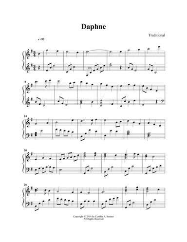 Daphne (When Daphne from fair Phoebus did Fly) (arr. Cynthia A. Boener)