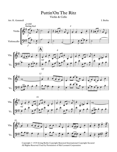 Puttin' On The Ritz (arr. Keith Gemmell)