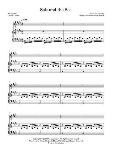 Salt And The Sea (arr. Gabriel Lawson)