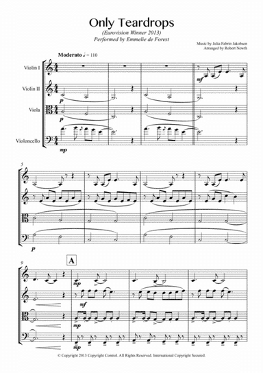 Only Teardrops (arr. Robert Newth)