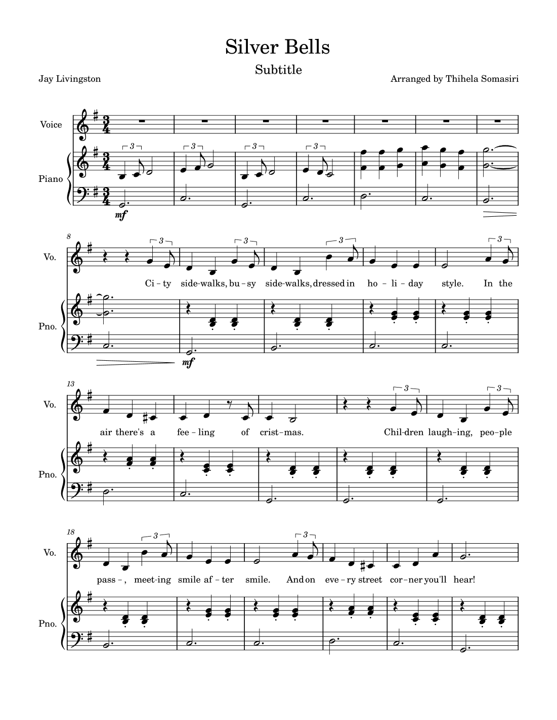 Silver Bells (arr. Thihela Somasiri)