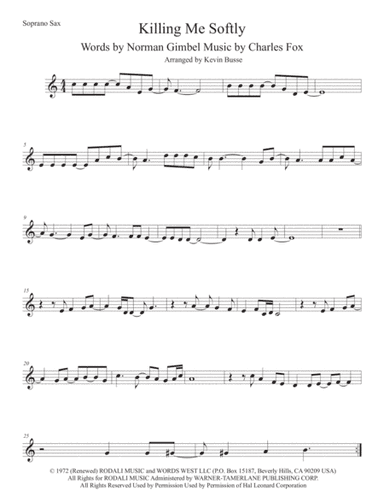 Killing Me Softly With His Song (arr. Kevin Busse)