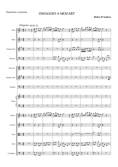 H. D'Andrea  Variations on a theme by Mozart as a child for piano and orchestra. (arr. Helios D'Andrea)
