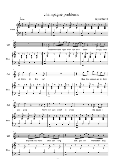 Champagne Problems (arr. Taylor Swift)